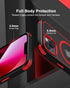 for iPhone 14 Case/iPhone 13 Case, Compatible with MagSafe, Crystal Clear Case w/Magnetic Ring, Multicolor Protective Shockproof Bumpers, Not Yell...