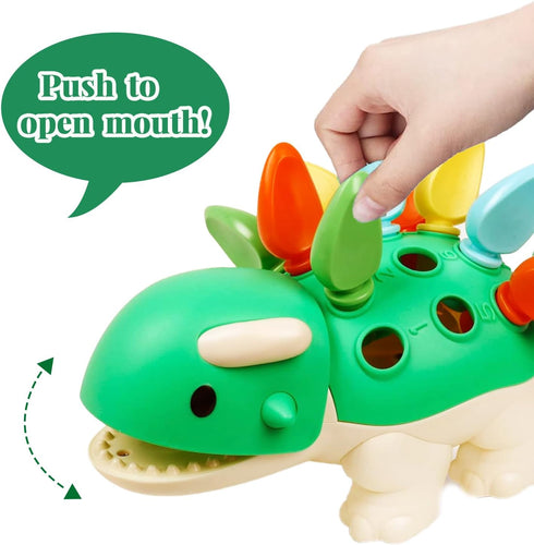 Baby Sensory Montessori Toys for Toddler Learning Educational Dinosaur Games,Fine Motor Skills Sorting Travel Toys, Birthday Gifts for 3 Year Old ...