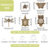 PH PandaHall 60pcs Pendant Trays Kit 30pcs 5 Styles Bronze Blank Pendant Owl Turtle Pendant Bezel, 30pcs Clear Glass Cabochon Dome Settings for DI...