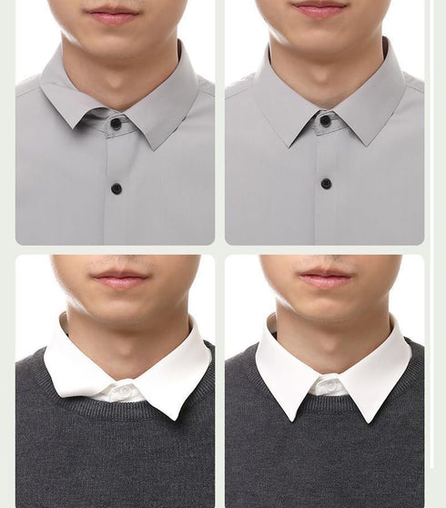 100PCS Shirt Collar Fixed Disposable PVC Collar Anti-Warping Edge Shaper Collar Support Rack Triangle Sticker Collar Extenders Suit for Men Women ...