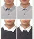100PCS Shirt Collar Fixed Disposable PVC Collar Anti-Warping Edge Shaper Collar Support Rack Triangle Sticker Collar Extenders Suit for Men Women ...
