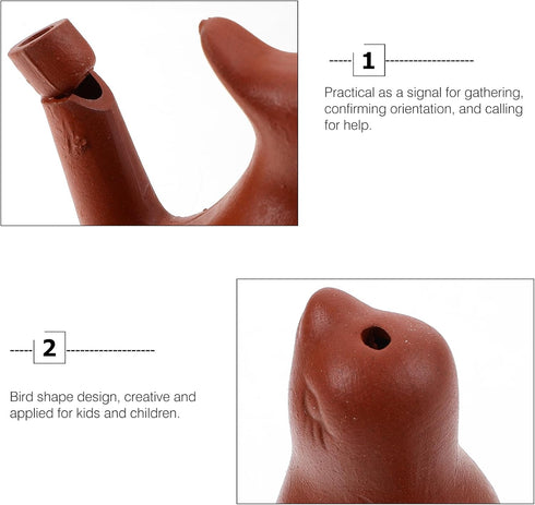 4Pcs Water Bird Whistle- Musical Bird Call Whistle Warbling Whistles for Kids Adults Ceramic Noisemaker Toys for Birthday Easter Christmas Party F...