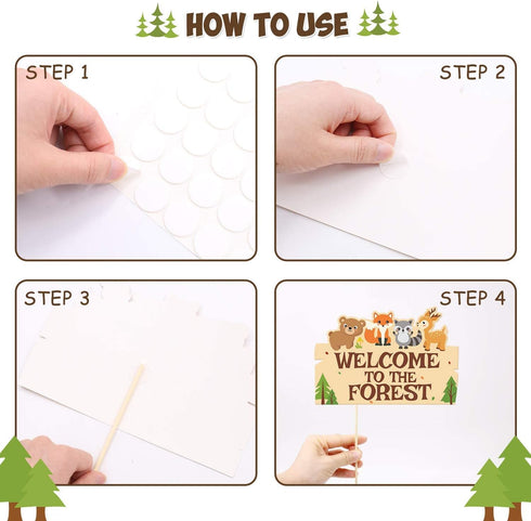 35 PCS Woodland Animal Photo Booth Props Wild One Camping Forest Theme Party Favors Decorations for Woodland Creatures Baby Shower Birthday Party ...