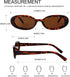 ADE WU Retro Oval Sunglasses 90s Vintage Narrow Small Tiny Oval Sun Glasses Black Tortoiseshell Frame...