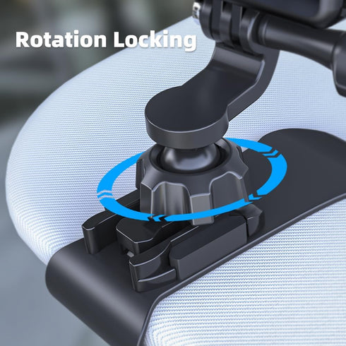 SUREWO Car Sun Visor Mount, Quick Clip Sun Visor Mount with Universal Ball J Hook Compatible with GoPro Hero 12 11 10 9 8 7 6 5 Black,DJI Osmo Act...