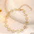 Little Daisy Flower Bracelet Dainty White Yellow Multicolor Flower Chain Bracelet Necklace Set Adjustable Sunflower Cute Bracelet Jewelry Gift for...