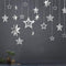 Glitter Silver Star Garlands Kit Metallic 3D Star Hanging Paper Garland Multi-shaped Twinkle Star Birthday Party supplies Wedding Baby Shower Chri...