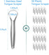 2 Pack Tongue Scraper Cleaner for Adults & Kids, Medical Grade Metal Tongue Scrapers with Travel Case, Wide-Head Tongue Cleaners Set for Fresh Bre...