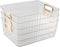 Bringer Clear Plastic Storage Bin, 4-Pack Multi-use Prganizer Bins...