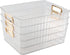 Bringer Clear Plastic Storage Bin, 4-Pack Multi-use Prganizer Bins...