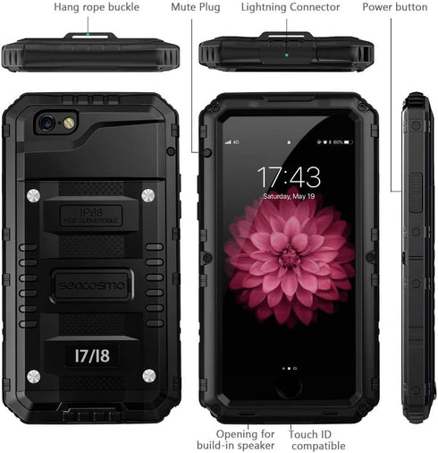 Marrkey Waterproof for iPhone SE 2020 Case,Military Grade Dustproof Shockproof Full Body Sealed Underwater Case with Built-in Screen Protector Hea...