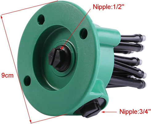 2Pcs Multi-tips Lawn Sprinkler Head Nozzle Adjustable Outdoor Garden Patio Water Sprayer Irrigation System Parts...