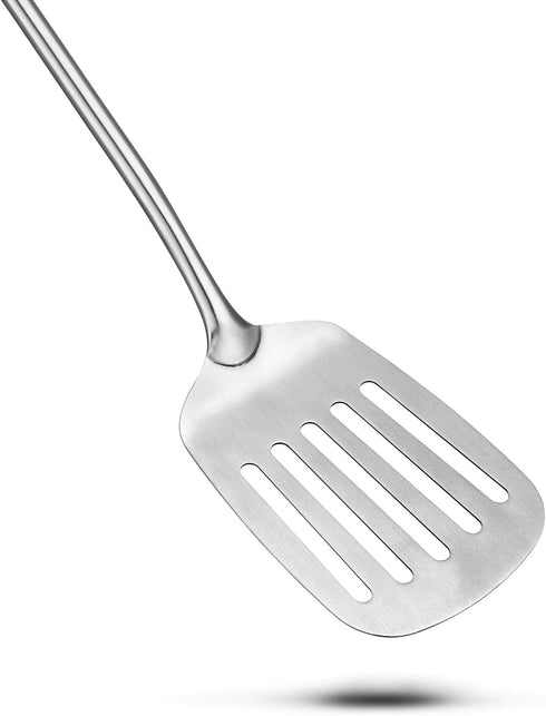 Stainless Steel Slotted Spatula Turner Cooking Utensil - Will Last Your Kitchen a Lifetime, Guaranteed - Meticulous Craftsmanship, Sleek Modern De...