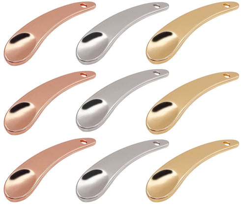 9 Pack Metal Cosmetic Spoon, Skincare Spatula, Beauty Scoop Spoon Spatula, Reusable Crescent Shape Spoon, for Home Salon,Facial,Mini Eye Cream App...