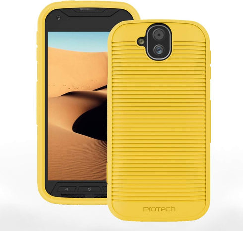 Compatible with/Replacement for Durable Slim Flex Case for Kyocera DuraForce Pro, Phone Models E6810, E6820 and E6830 (Yellow)...