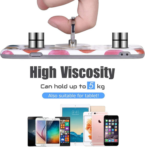 Transparent Phone Ring Holder Grip - EI Sonador Clear Cell Phone Ring Stand Holder Finger Grip Kickstand 360° Rotation, Compatible with Most of Ph...