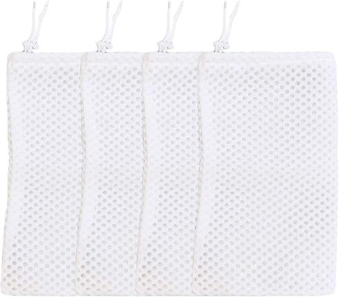 Filter Socks 4 Inch Opening by 7.1 Inch Long, 3D Honeycomb Design Filter Bags, Small Filter Media Bag, Drawstring Aquarium Filter Sock (4" x 7.1"?...