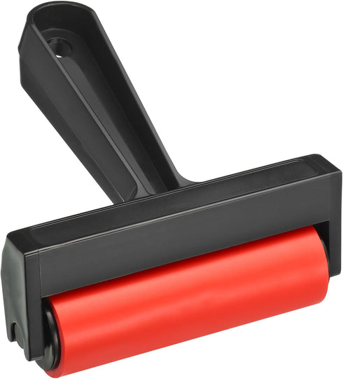 PATIKIL 4 Inch Rubber Roller Brayer, Anti Skid Hard Rubber Roller Tools for Wallpaper Art Craft Printing Printmaking Ink Stamping Tape Constructio...