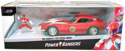 JADA TOYS, INC 1967 TOYOTA 2000GT W/RED RANGER NANO FIG 1/32 VEHICLE...