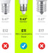 E11 LED Bulb Dimmable, 50W Equivalent, Daylight 6000K, T4 Mini Candelabra LED Bulb, E11 Base, 5W 580 Lumen, 5-Pack...