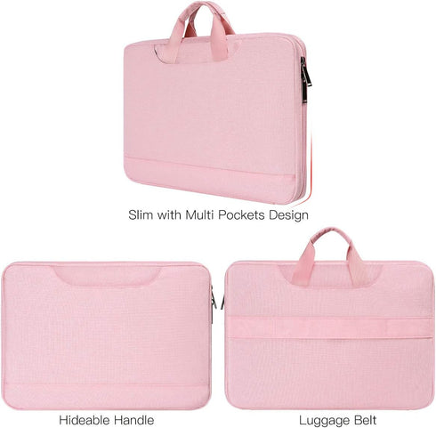 11.6-12.9 Inch Laptop Bag Sleeve Women Ladies TSA Travel Briefcase with Organizer for Lenovo Chromebook Flex 3 11, Macbook Air 13 A2337, Acer Chro...