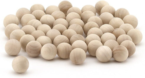 Hygloss Products Wood Craft Balls - Unfinished Natural Wooden Ball - 3/4 Inches, 72 Pack...