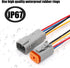 4 Pin Electrical Connector Waterproof Connector,Male and Female Way 16 AWG Wire Suitable for car Truck, Boat and Other Wire Connection (5 Pack) Gr...