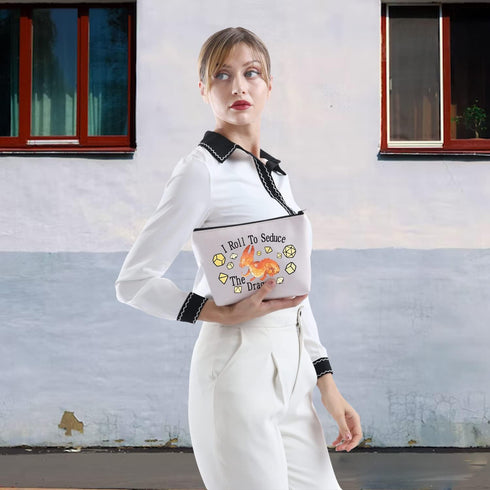 Dungeon Master Makeup Bag Dnd Dice Cosmetic Bag Dm Gift Role Playing Game Gift Game Master Zipper Pouch (I Roll To Seduce)...