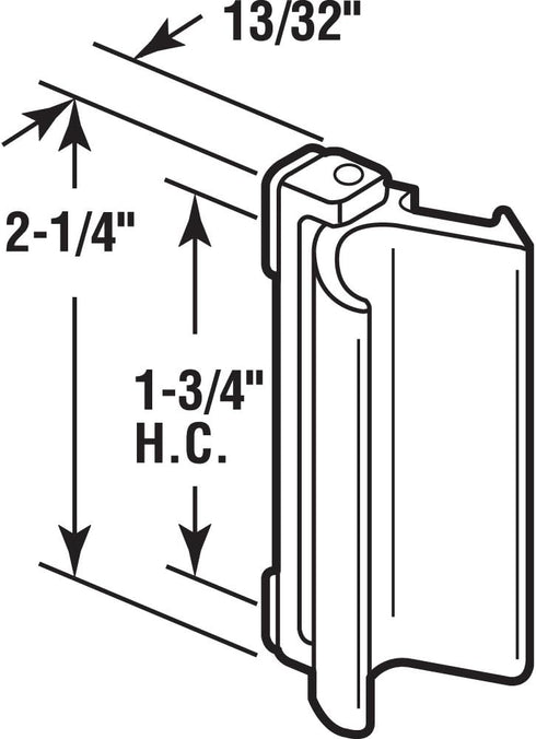 Prime-Line F 2572 Spring-Loaded Sliding Keller Window Latch and Pull, Aluminum (Single Pack)...