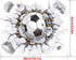 3D Soccer Stickers, Art Ball Soccer Wall Decal for Kids Room, FFootball Vinyl DIY Soccer Wallpaper for Boys Bedroom Playroom Living Room Window Do...