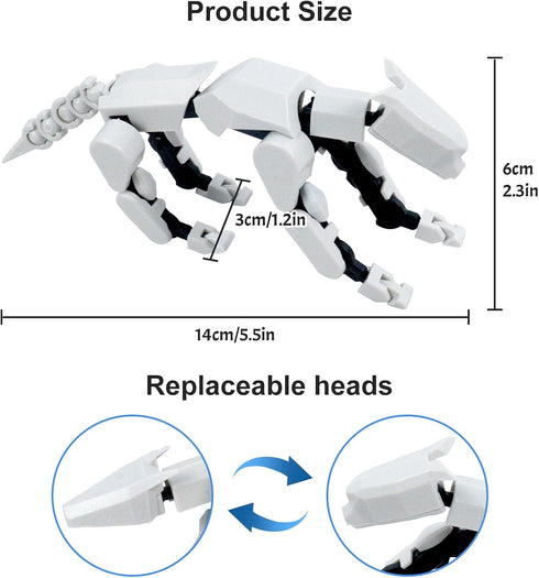 (Assembly Completed) T13 Action Figure Set, Robot Dog Action Figure 3D Printed robo Dog, Multi-Joint Movable Robot Dog, Dummy Dog Gift for Collect...