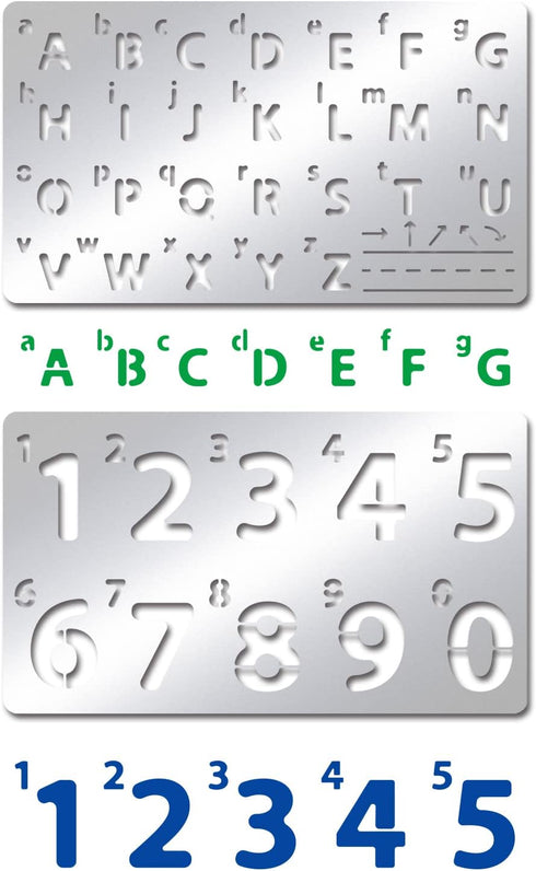 Metal Number Alphabet Stencils Mixed Letter Number Stencils Stainless Steel Number Alphabet Template for Painting Wood Carving Drawings Woodburnin...