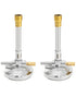 QWORK Lab Bunsen Burner with Flame Stabilizer and Gas Control for Efficient Lab Heating with Propane & Natural Gas - Pack of 2...
