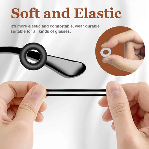 14 pairs Eyeglass Ear Grips Sleeve Holder-Eyeglasses Ear Hooks-Comfort Anti-Slip glasses ear grip-For Kids and Adults Sunglasses, Reading Glasses,...