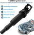 FAERSI Pack of 1 Ignition Coil Compatible with BMW 325i 325Ci 328i 330Ci 335i 525i 528i 530i 535i 545i 745Li X3 X5 M5 M6 Z4- Replaces 0221504470...