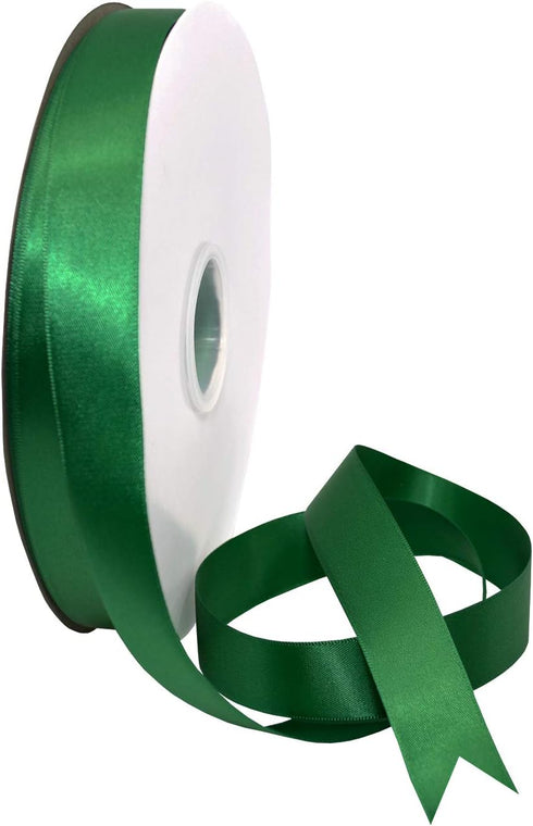 Morex Ribbon 08822/00-587 Double Face Satin Ribbon 7/8" X 100 YD Forest Green Ribbon for Gift Wrapping, Birthday Gift Cards, Satin Dress for Women...