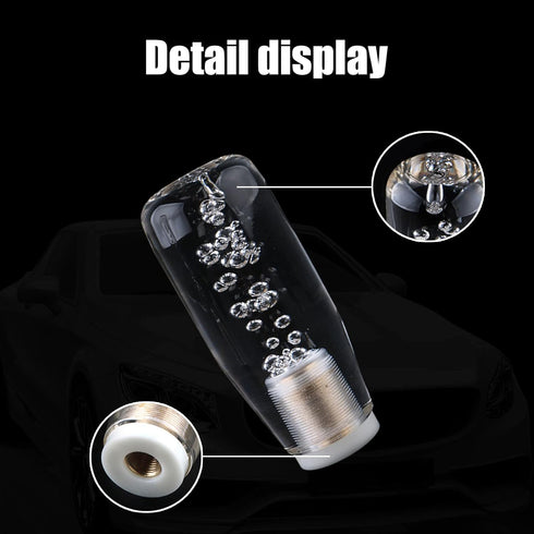1 PC Crystal Gear Stick Shifter Knob, Transparent Bubble Gear Shifter Multicolor Gradient LED Shift Knob, Universal Cool Shift Head Car Interior A...
