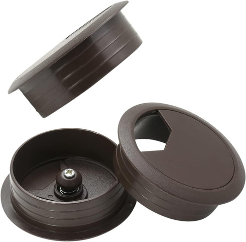 5 Pcs 2 Inch Desk Grommet, Wire Cable Cord Hole Cover Grommet Cable Cord Organizer for Home, Office, Coffee Brown...
