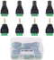 Glarks 8Pcs 3.5mm(1/8inch) Stereo Audio Balanced Male & Female Jack to AV 3-Screw Video Balun Terminal Adapter Connector...