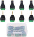 Glarks 8Pcs 3.5mm(1/8inch) Stereo Audio Balanced Male & Female Jack to AV 3-Screw Video Balun Terminal Adapter Connector...