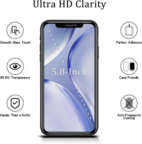 MAYtobe [2 Pack Privacy Screen Protector Designed For iPhone 11 Pro, iPhone XS, iPhone X Tempered Glass, 9H Hardness, Anti Scratch, Bubble Free, E...