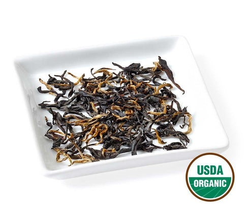 Golden Moon Tea Organic Golden Monkey Black Tea - Loose Leaf, Non-GMO - Travel Tin (28 Servings)...