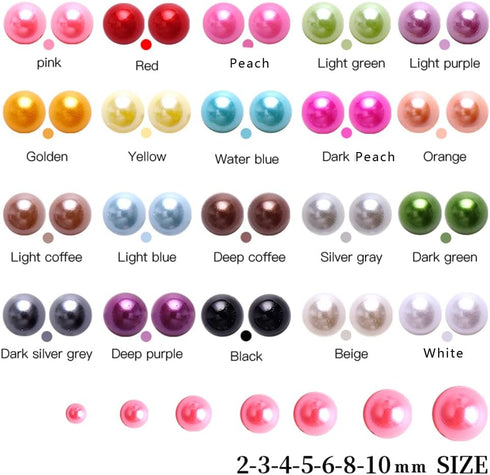 5700 Pcs Gold Half Pearls for Crafts,Nail Pearls for Nails Art for Crafting DIY Accessory,Flatback Pearls gems for Makeup,Neatly Organized Craft P...