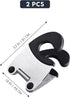 DOITOOL 2pcs Pot Clip Holder Utensil Pot Clip Spoon Rest Stainless Steel Kitchen Gadget for Restaurant Home Utensil Rest (Black)...