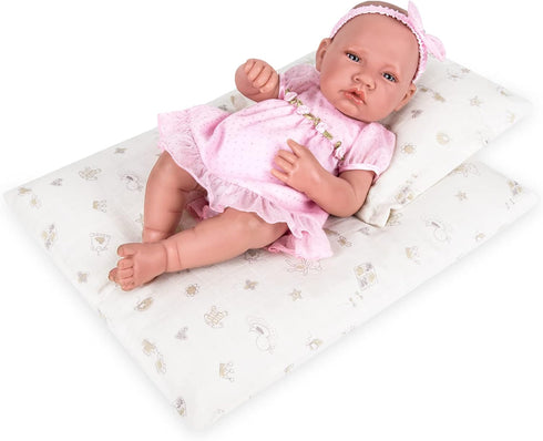 18 Inch Doll Bedding 2 Pc. Set - Reversible Print Baby Doll Bedding Accessories with Comforter and Pillow - Fits American Girl Dolls and Other 18 ...