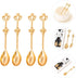 ABOOFAN 8PCS Stainless Steel Golden Coffee Cake Spoon Crown Cake Spoons Small Teaspoon for Ice-Cream, Soup, Salt, Sugar, Tea Stirring...