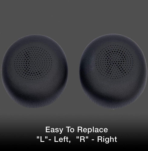 Ear Cushions Pads for Jabra Evolve2 65, Elite 45h, Evolve2 40, Bluetooth and Corded USB Headsets, Global Teck 2pk Replacement Spare Leatherette Ea...