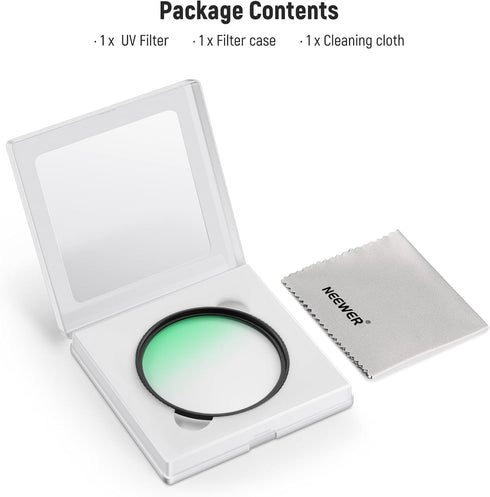 NEEWER 58mm MC UV Protection Filter 24 Layer Multi Resistant Nano Coatings/HD Optical Glass/Water Repellent/Scratch Resistant/Aluminum Alloy Ultra...