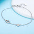 Blue Evil Eye Hamsa Hand Bracelet in Sterling Silver 925 with Cubic Zirconia CZ and 7"+1.5" Cable Chain...