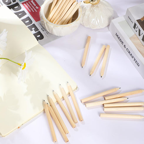200 Pcs Half Pencils Bulk 2 HB Mini Golf Pencils Round Pre Sharpened Natural Wooden Short Pencils for Students Kids Classroom Back to School Party...